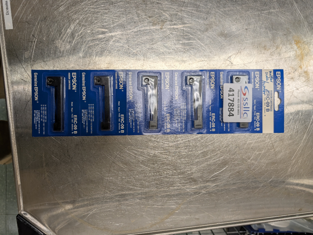 Image of Epson ERC 09 B Printer Ribbon Cartridge Qty 5